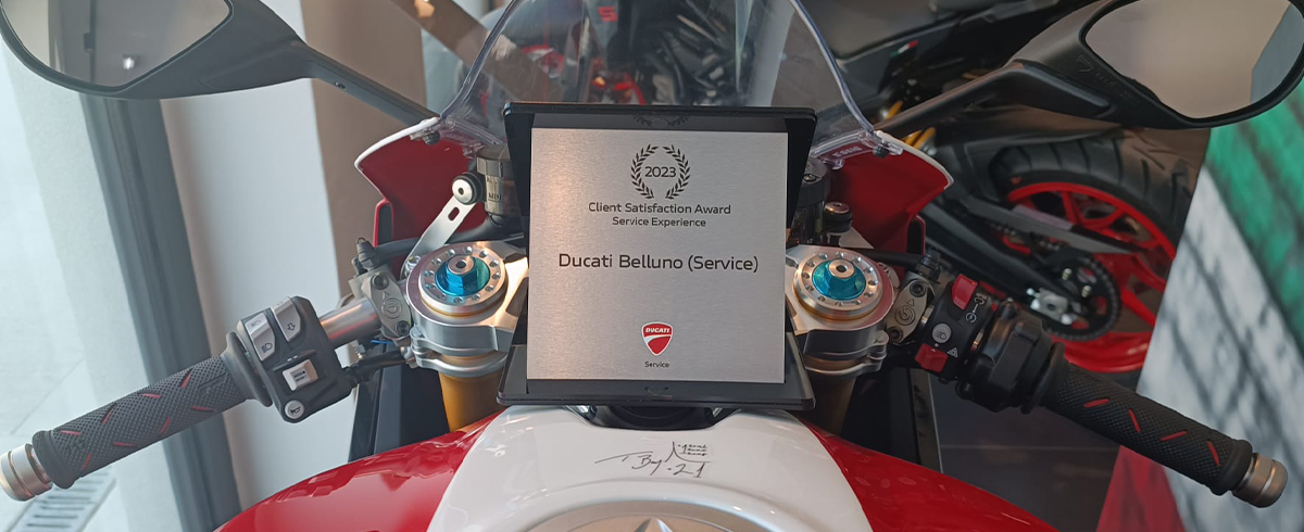 "Client Satisfaction Award Service Experience 2023" Ducati Belluno